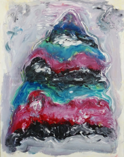 Mountain 1, 2022, Acryl auf Papier, 65 x 50 cm