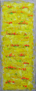 Summer song 5, 2020, Acryl und Gipsfarben auf Leinwand, 100 x 40 cm